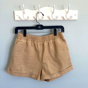 Khaki Tan Pull on Shorts